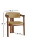 Hanah Home Silla de Madera Aterciopelada Nogal y Topo Claro